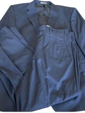 Pronto Moda Size 46 Jacket 40 Pants Black Suit Set